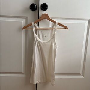 A New Day White Sleeveless Tank Top with Scoop Neck